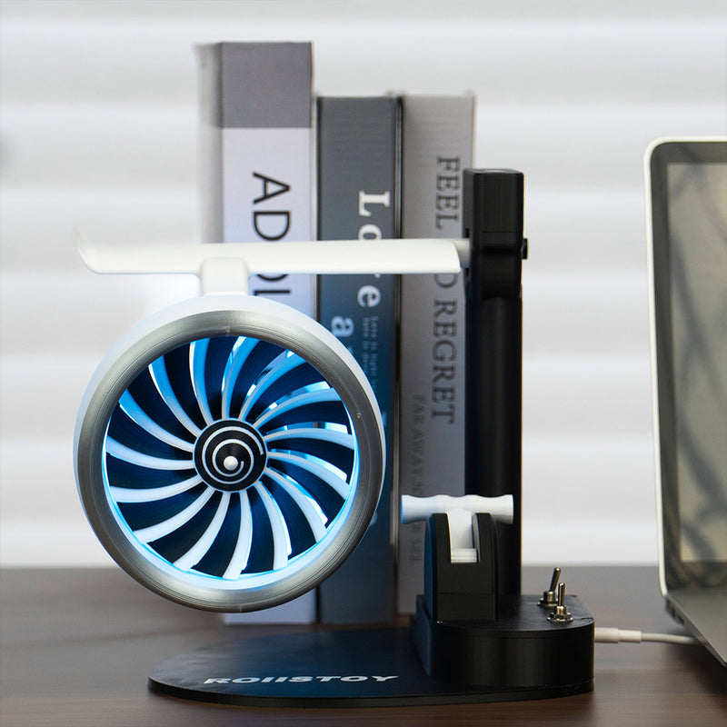 turbo jet engine desktop fan high-speed cooling with futuristic design