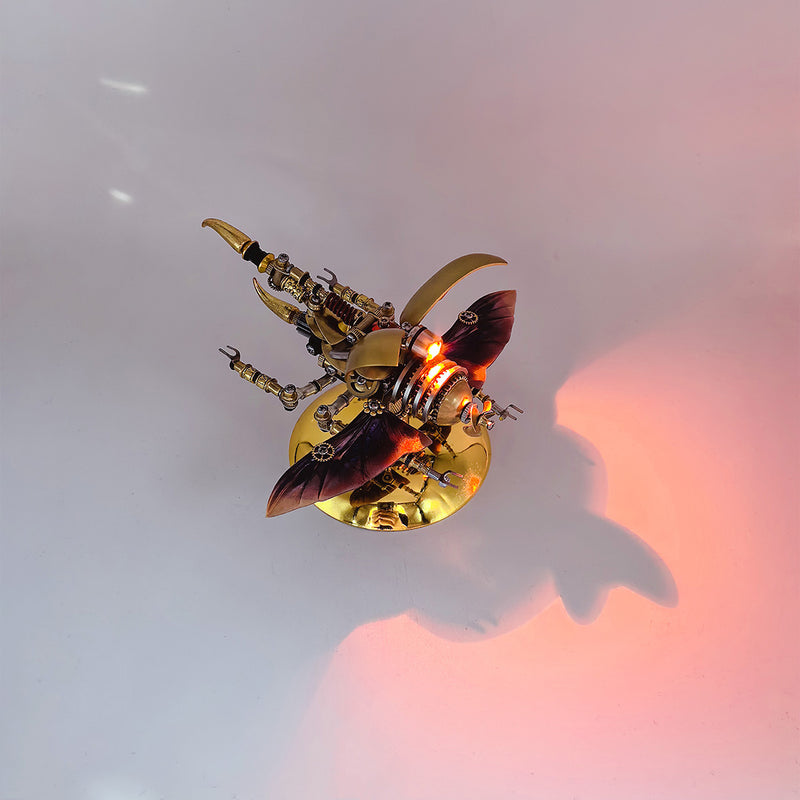 3D DIY Steampunk Hercules Beetle Insects Metal Assembly Model Kits Creative Ornament - EngineDIY