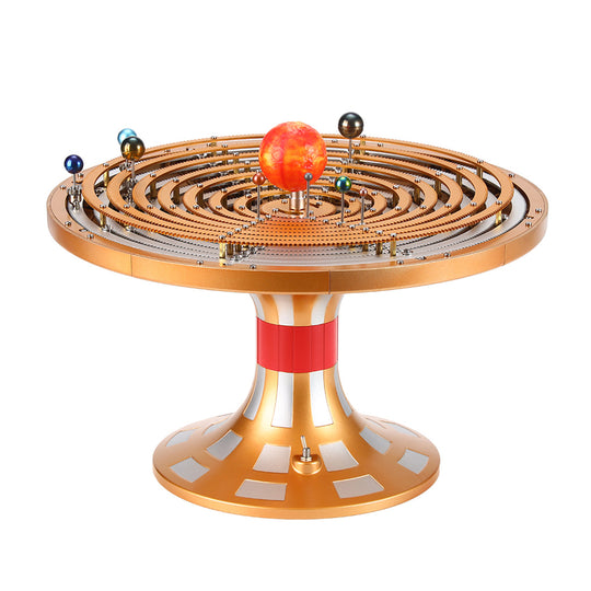 diy mechanical solar system model kit dynamic orbital desk ornament - 600+pcs