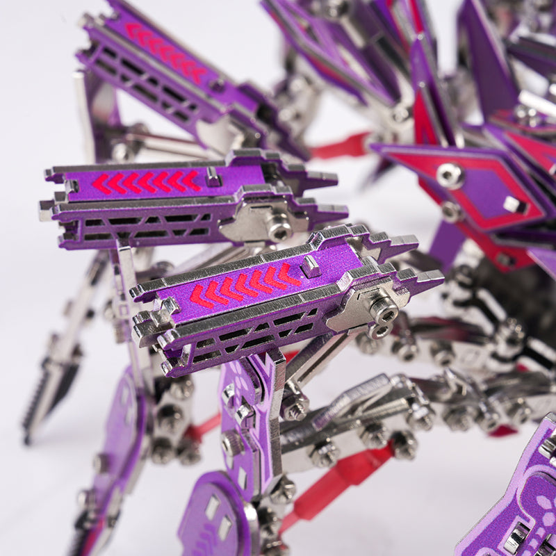 3d metal mechanical scorpion model kit with led & interchangeable claws