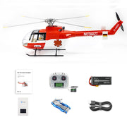 flywing bo105 470 size 2.4g 6ch military rc helicopter with h1 flight controller,gps and adjustable left/right-handed controls