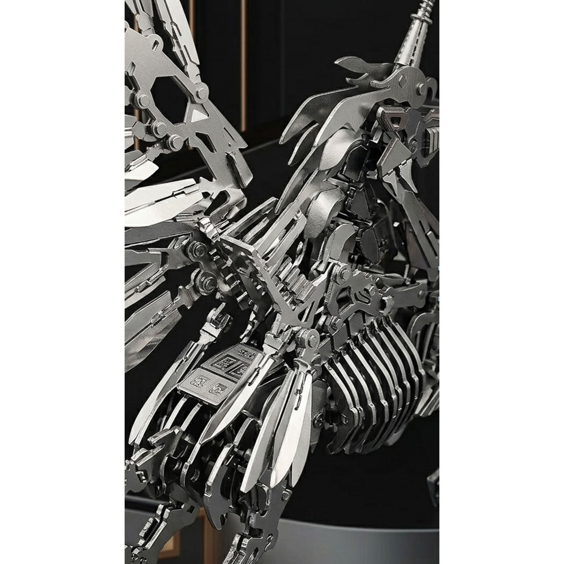 3d stainless steel mechanical unicorn diy assembly model kit, desktop decoration gift for adults and collectors