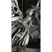 3d stainless steel mechanical unicorn diy assembly model kit, desktop decoration gift for adults and collectors