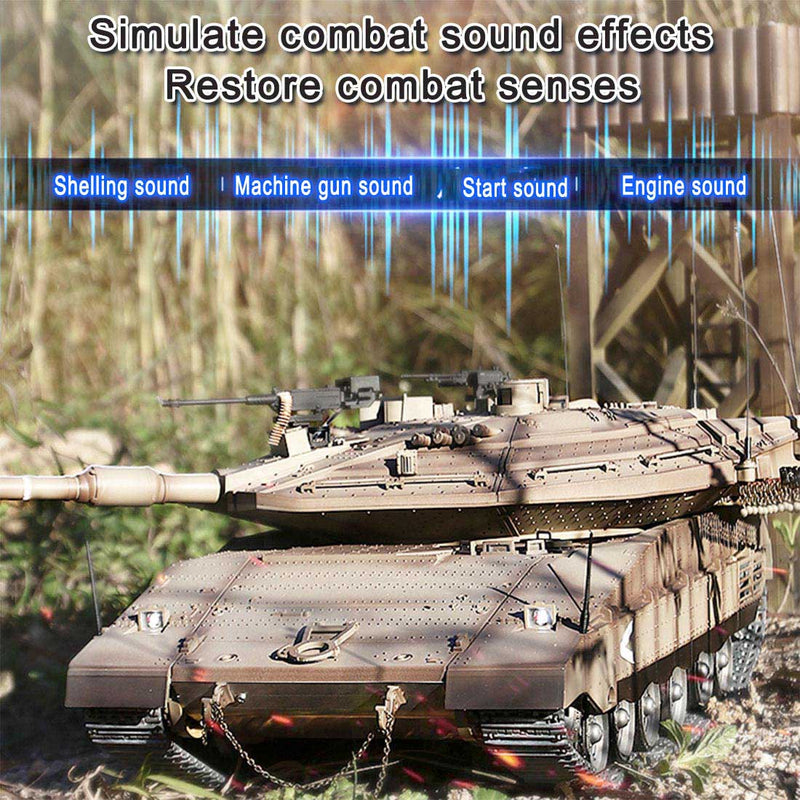 1/16 Israel Merkava-IV 2.4G RC Infrared Combat Tank Model Military Vehicle Toy - EngineDIY