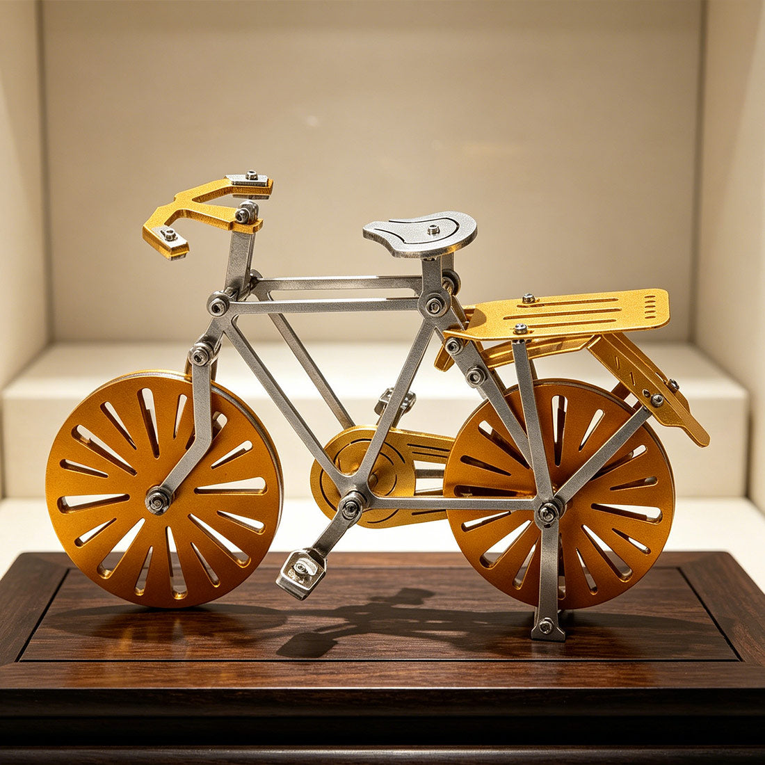 3d metal puzzle bike diy mechanical assembly model kit – stainless steel bicycle, desktop collectible craft for mechanical enthusiasts (105+pcs)