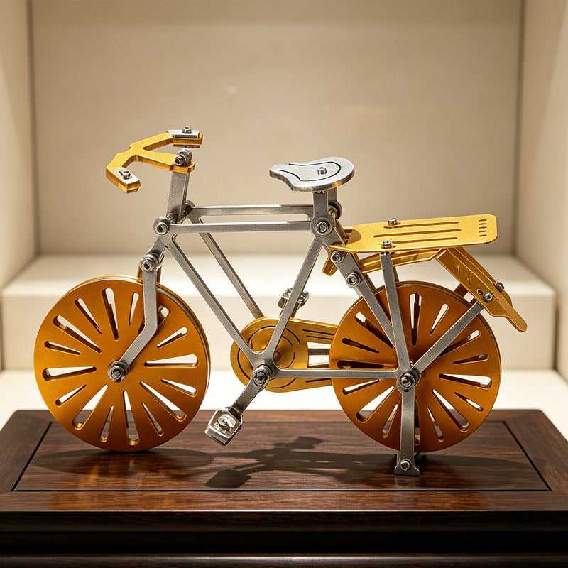 3d metal puzzle bike diy mechanical assembly model kit – stainless steel bicycle, desktop collectible craft for mechanical enthusiasts (105+pcs)