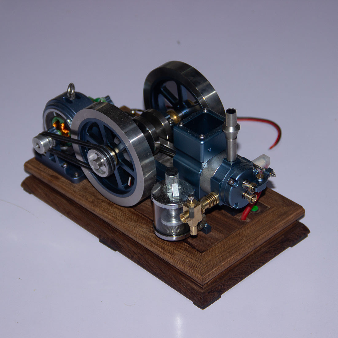 ENJOMOR Antique Working 4-Stroke Internal Combustion Gas Engine Model Horizontal Stationary Engine with Evaporative Water Cooling System
