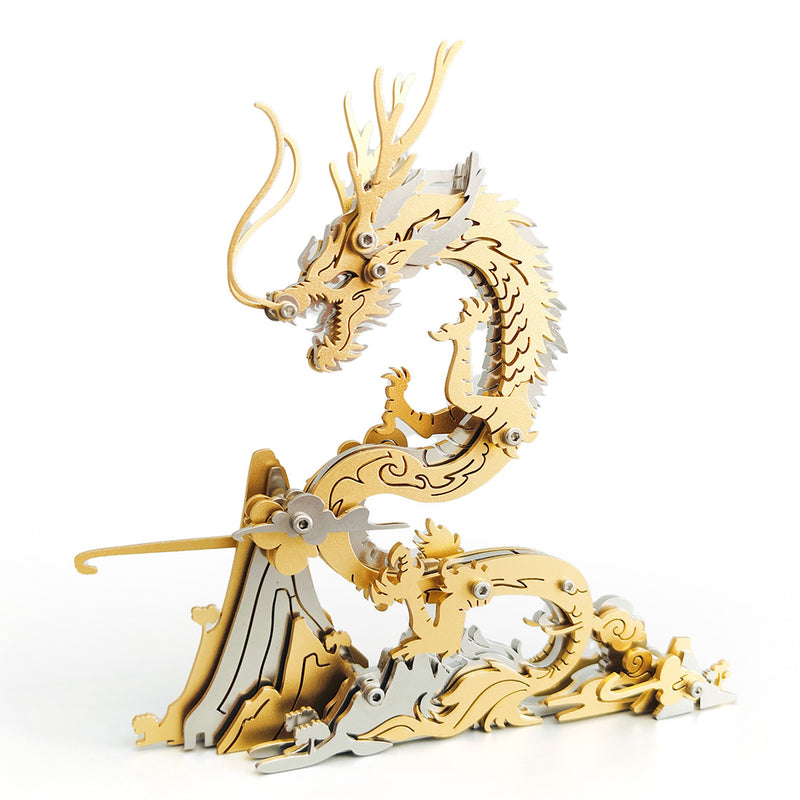 DIY Mechanical Chinese Dragon Metal Assembly Toy Creative Ornament to Build-92 Pieces - EngineDIY