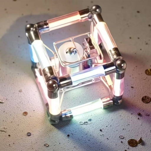 Tech-Sense DIY Desk Night Light, Transparent LED Lamp with Fuse Tube, Creative Electronic Kit for Home Office - EngineDIY