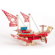 3D Wooden Steampunk Puzzle Toy Model DIY Fantasy Spaceship Handicraft Masterpiece - EngineDIY