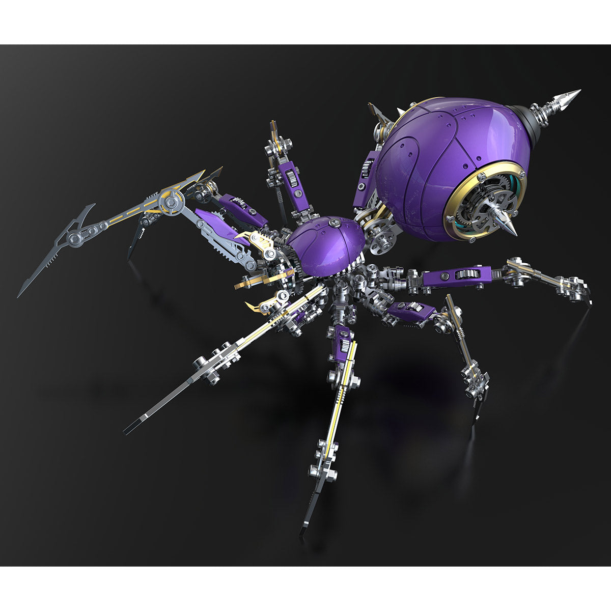steampunk mechanical war spider 3d assembly model kit – build your own industrial arachnid artillery