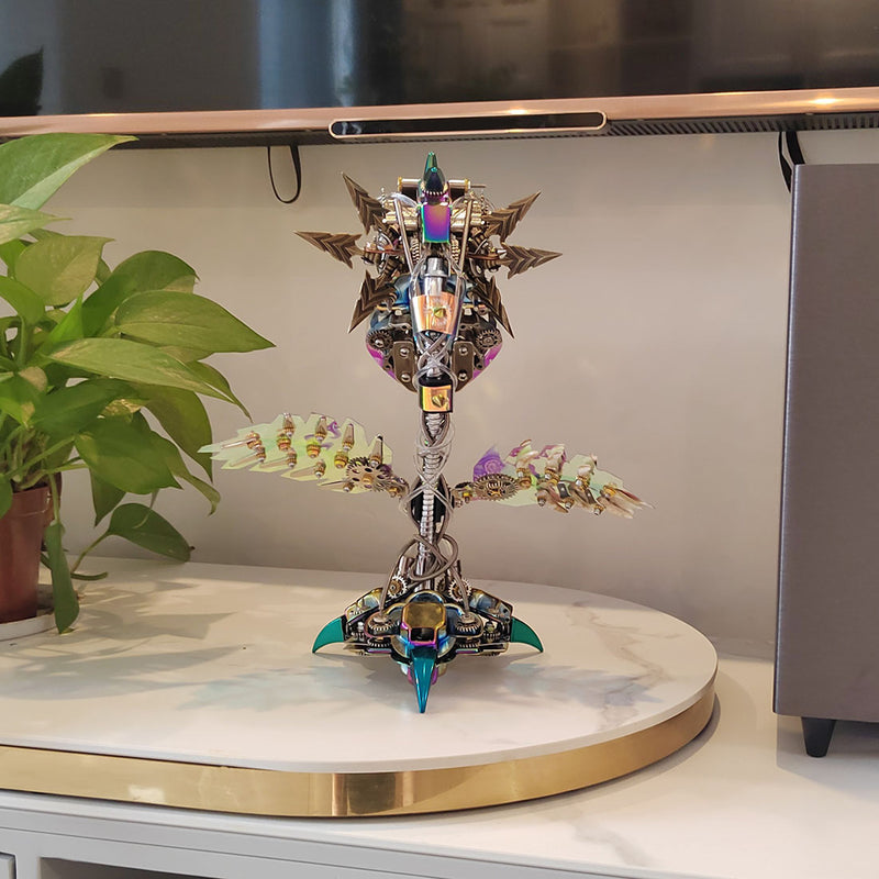 piranha plant flower 3d metal mechanical puzzle model kit with led lights