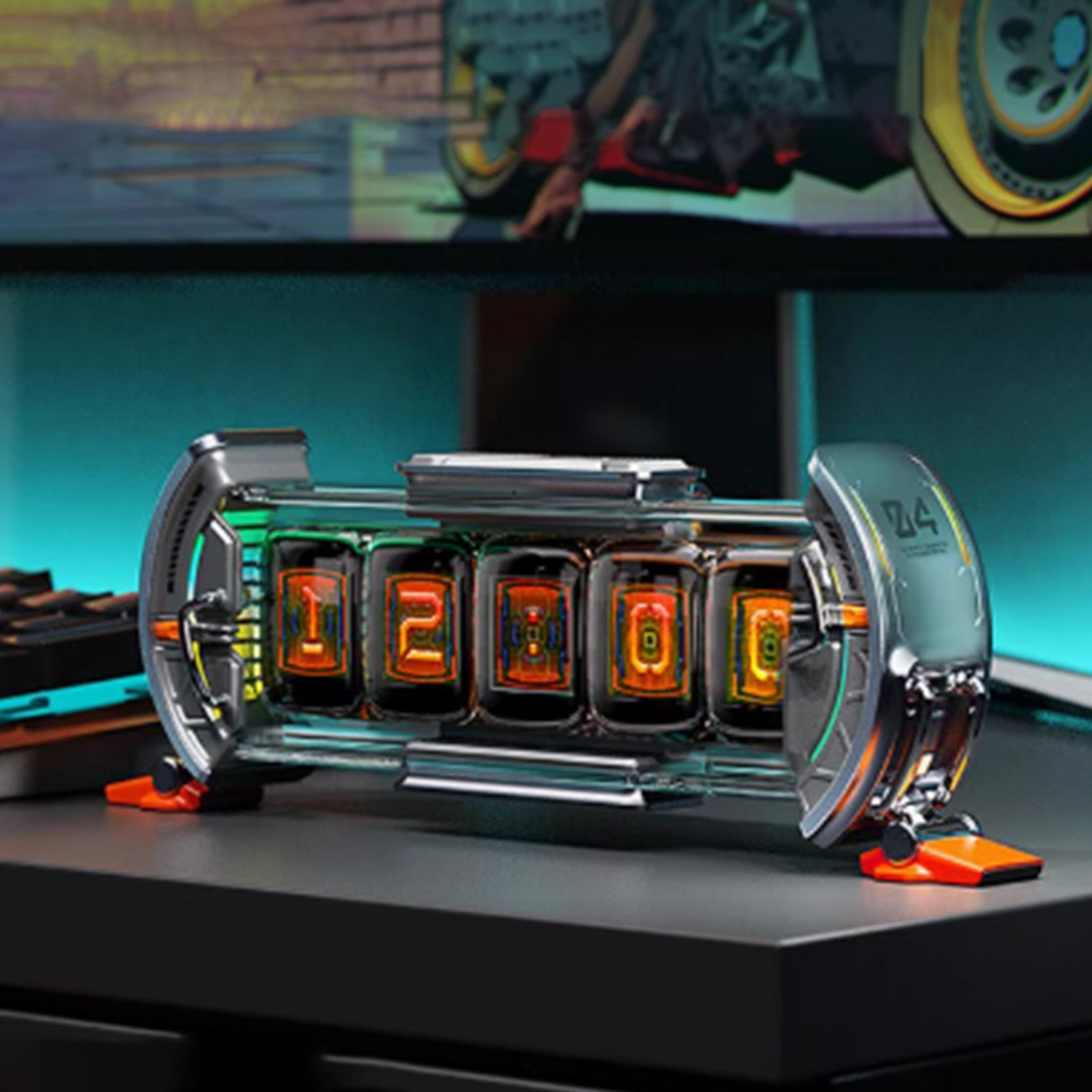 Cyberpunk NIXIE Tube Clock - DIY Screen with Neon Lighting Effects, Cu ...