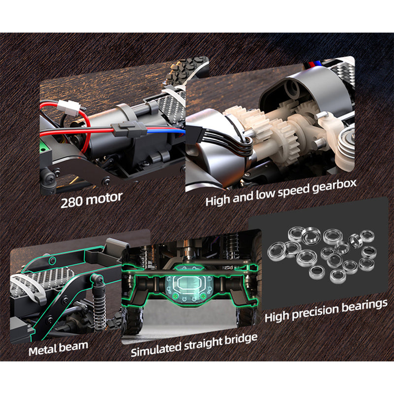 1/16 scale full-proportional pickup-style rc crawler - enginediy
