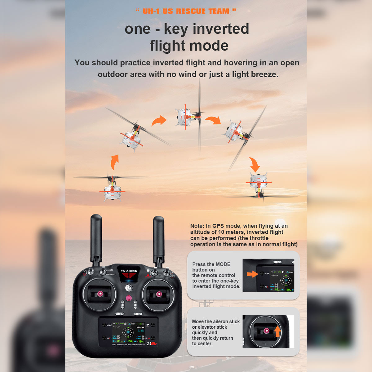 wolfbush f07s uh-1 huey – 6ch brushless gps rc helicopter