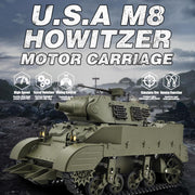1/16 scale 2.4g u.s. mb self-propelled howitzer rc simulation tank model with sound and lights, telescoping smoke, dual-speed modes