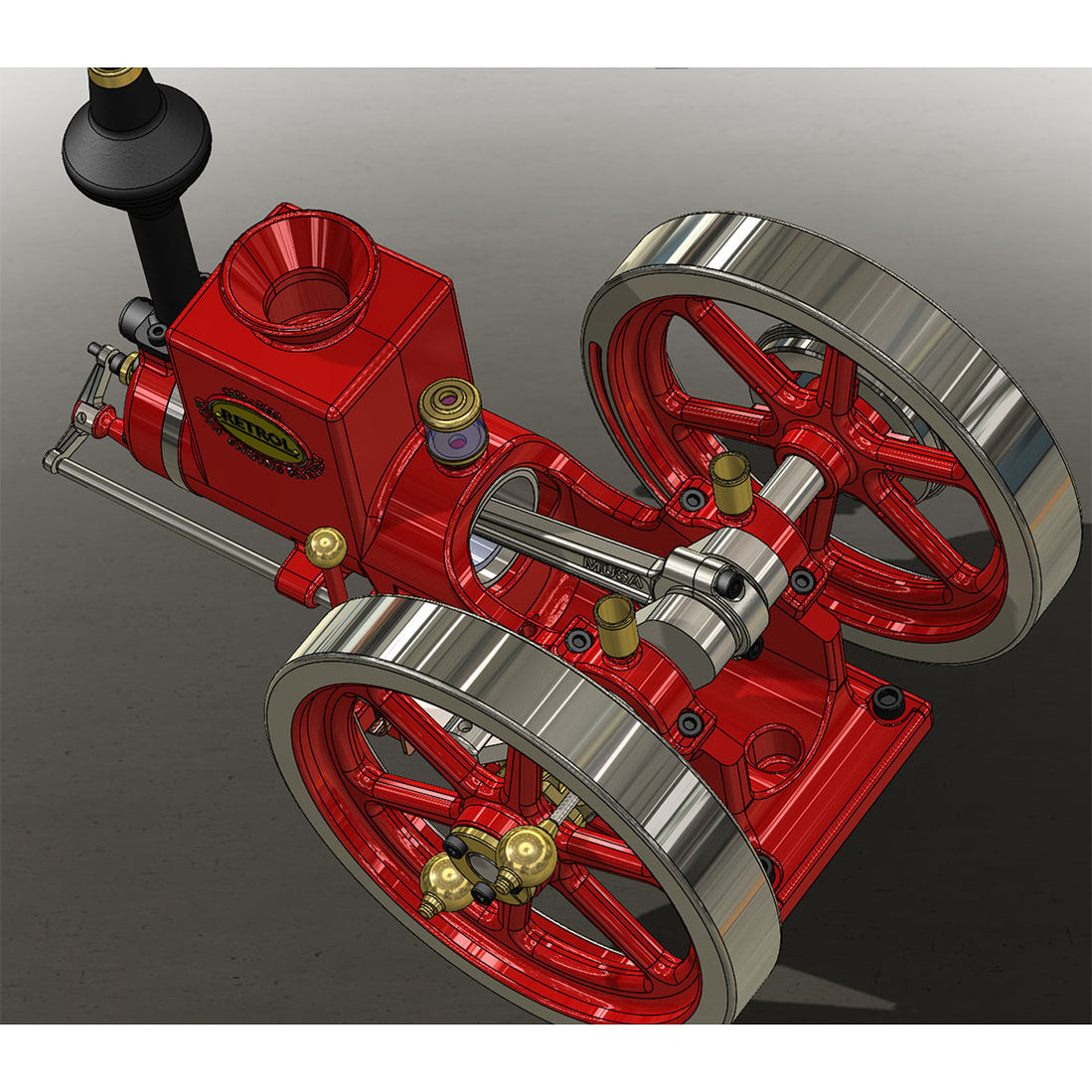 Hm01 Engine RETROL HM-01 7cc Antique Hit and Miss Engine 4-stroke Stationary Engin ...