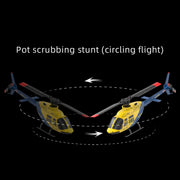 a60 bell206 90-class 2.4g 4ch single rotor flybarless mini rc helicopter model with optical flow altitude hold 1/42 scale