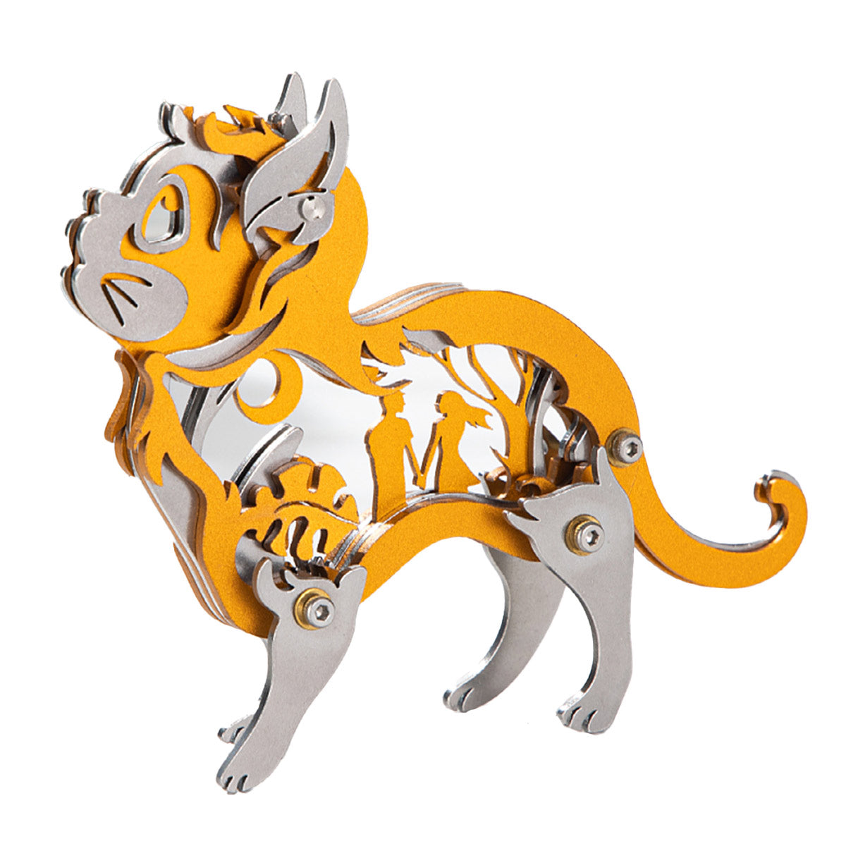 3D Metal Mechanical Cat Assembly Model Kit