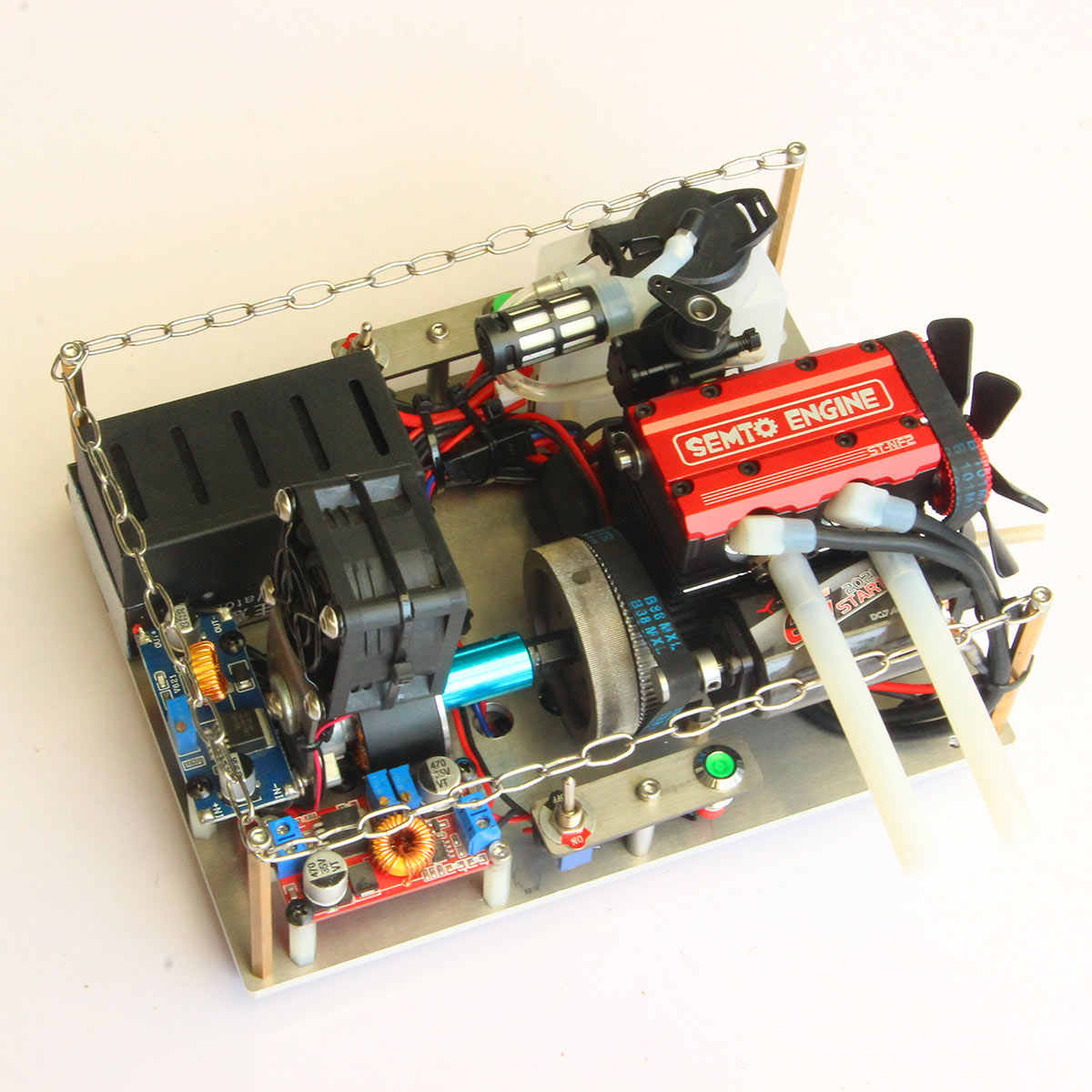 SEMTO ST-NF2 L2 Mini Gasoline Engine Model with 12V Generator & Stabil ...