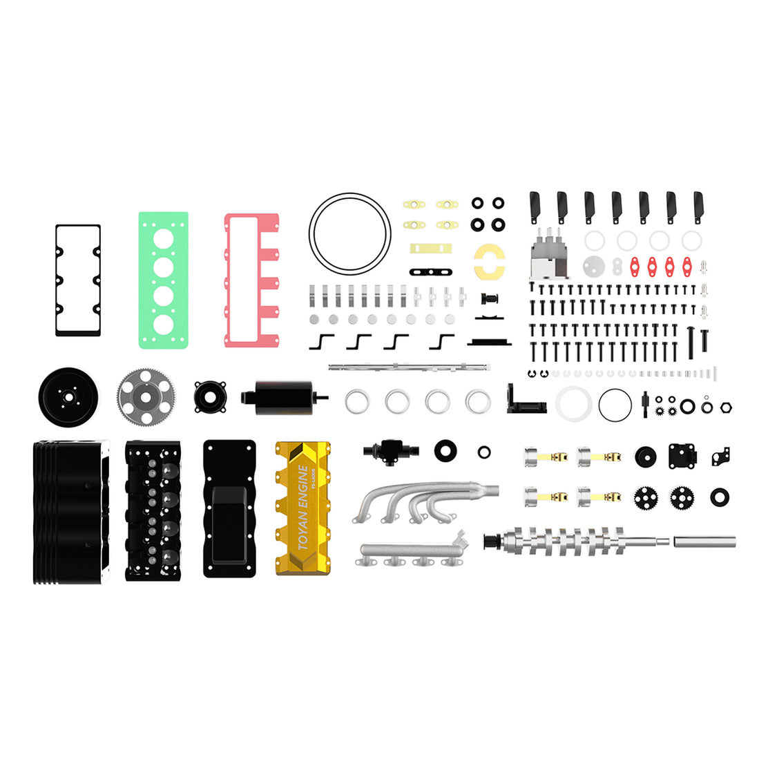 TOYAN FS-L400BGC 14cc Metal Engine Model Kit | DIY Working 4-Cylinder 4-Stroke Engine | Build Your Own Model Engine - View #10