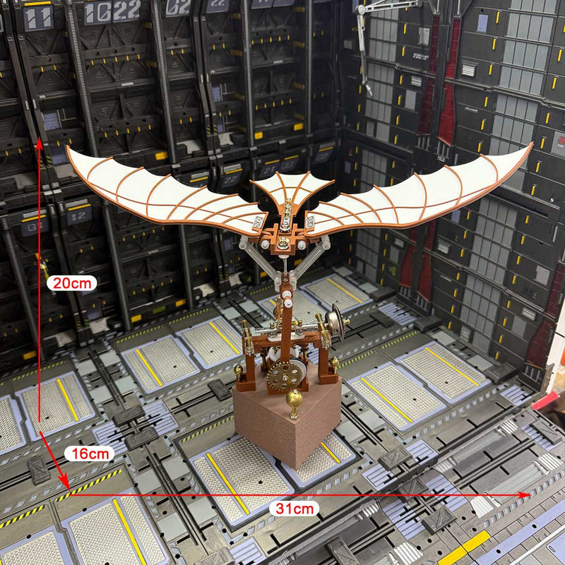 da vinci flapping wing model 3d diy gear-driven bionic model kit gift ideas