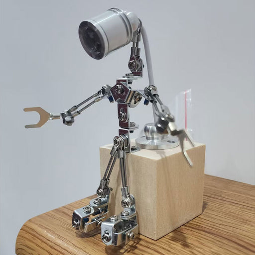 3D Metal Steampunk Sparkling Silver Mechanical Lamp Model