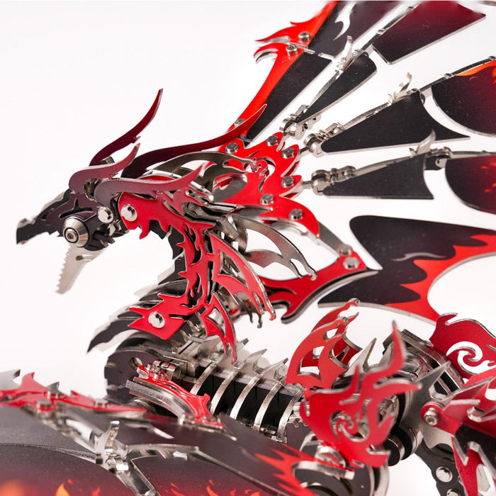 3D Metal DIY Mechanical Fire-Breathing Dragon Model Kit, Creative Trendy Display-200+PCS