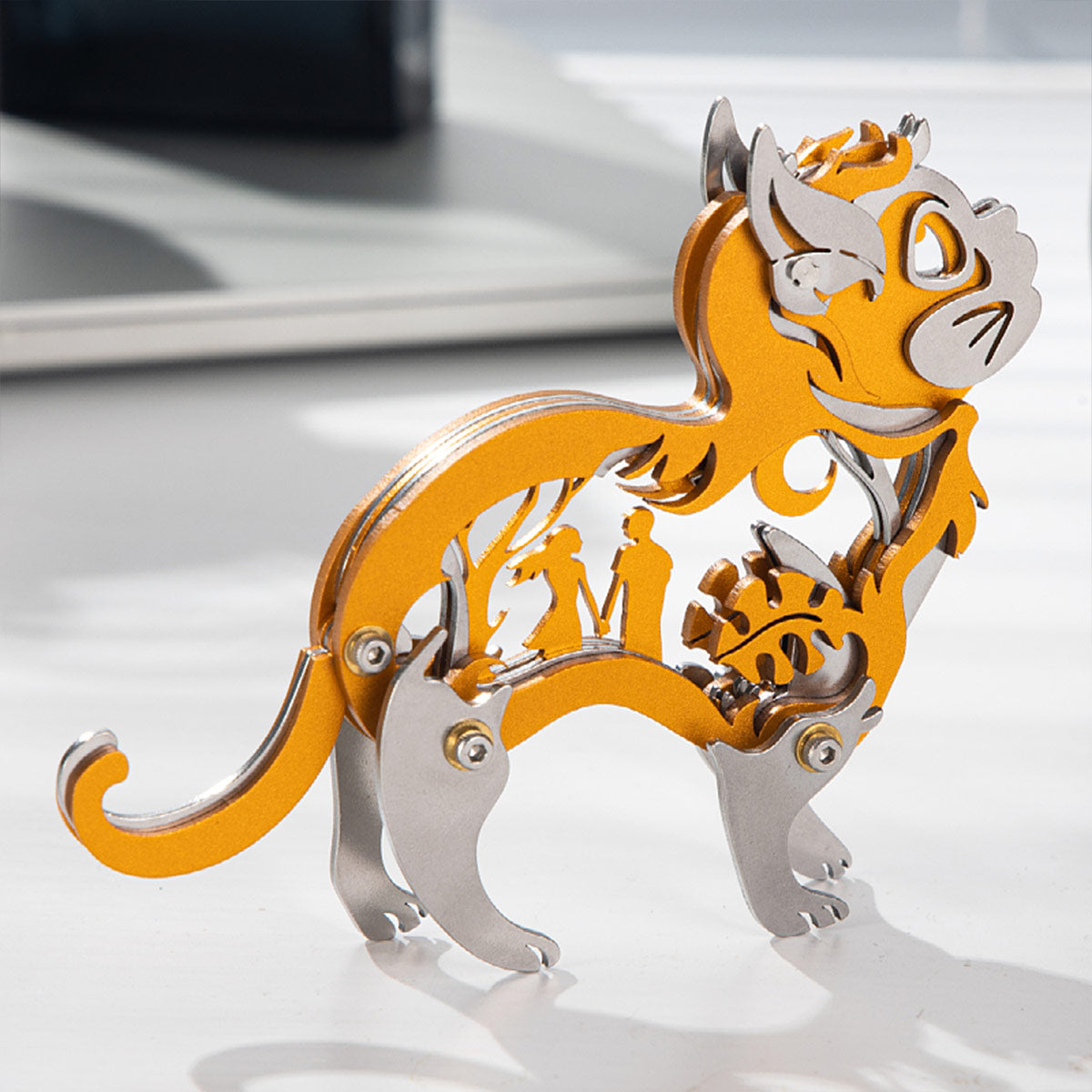 3D Metal Mechanical Cat Assembly Model Kit - EngineDIY