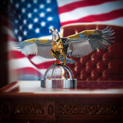 3d stainless steel mechanical eagle diy assembly model kit, desktop for adults and collectors (247+pcs)