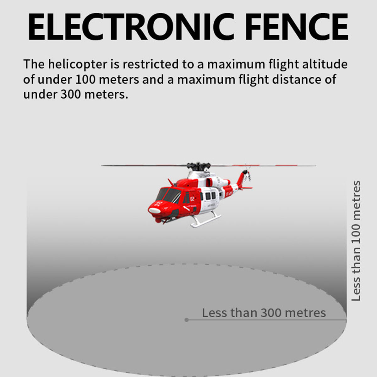 goosky e2 uh-1y 2.4g 6ch dual brushless direct drive rc rescue simulation helicopter model with lidar positioning