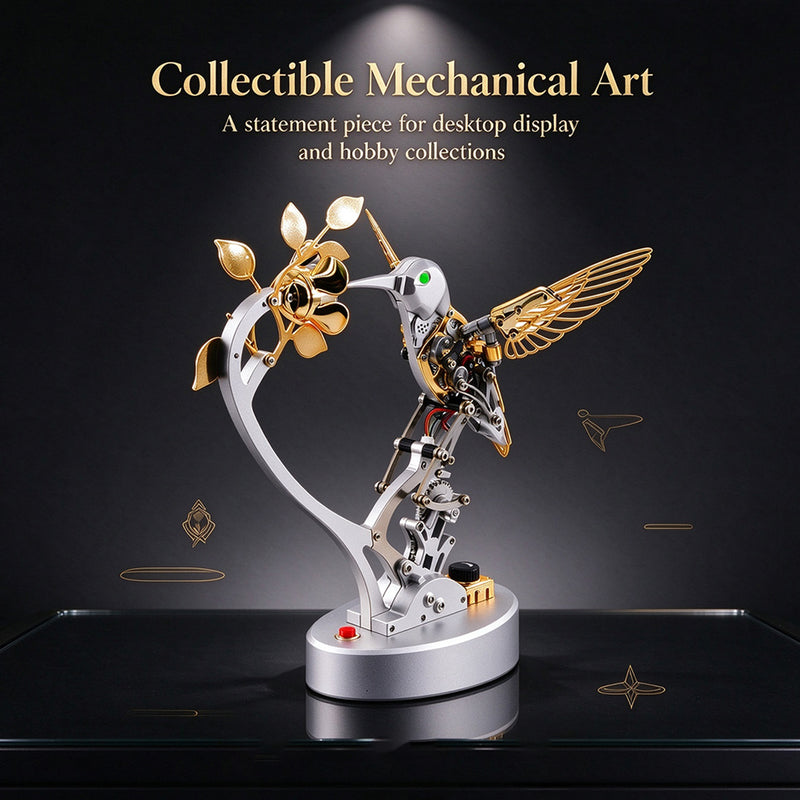 teching mechanical hummingbird model steampunk diy metal assembly kit