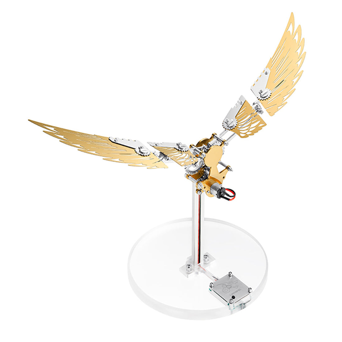 flaming shadow 3d metal mechanical ornithopter assembly model kit with mechanical transmission