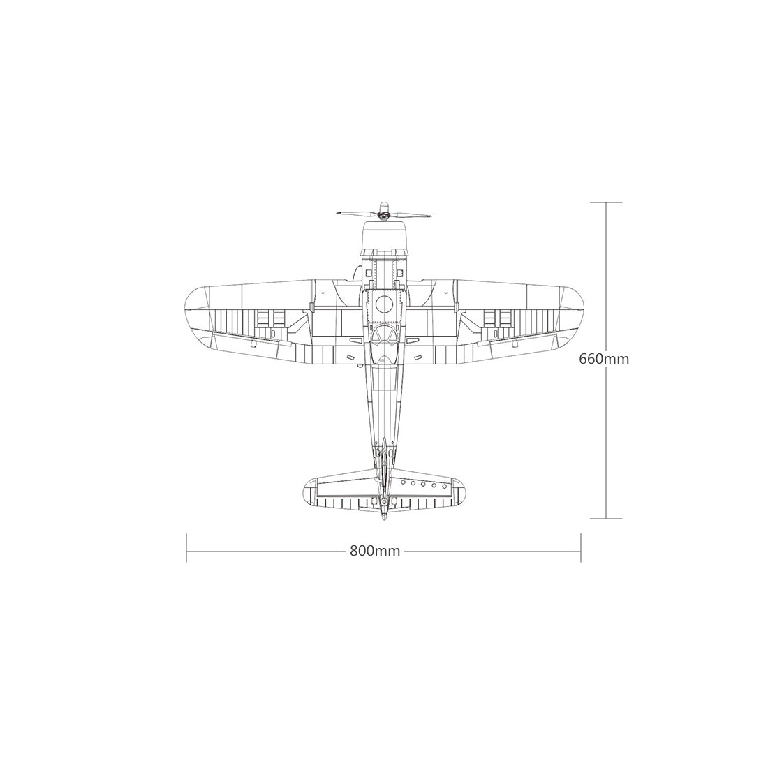 f4u wwii military rc airplane, 2.4g 4ch epp fixed wing scale aircraft, 800mm wingspan with jst connector, no reflex (rtf version)