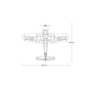 f4u wwii military rc airplane, 2.4g 4ch epp fixed wing scale aircraft, 800mm wingspan with jst connector, no reflex (rtf version)