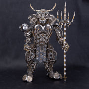 3D Bull-Headed Man DIY Mechanical Punk Demon Surrealistic Creature Metal Assembly Model Creative Ornament - EngineDIY