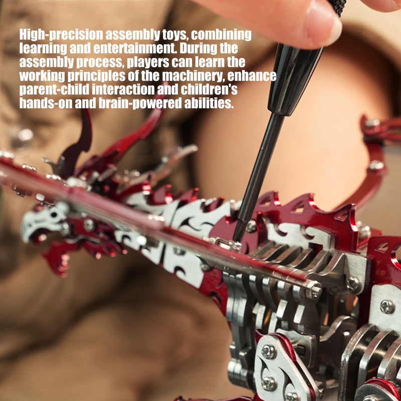 thunder pterosaur 3d metal mechanical bionic assembly model kit