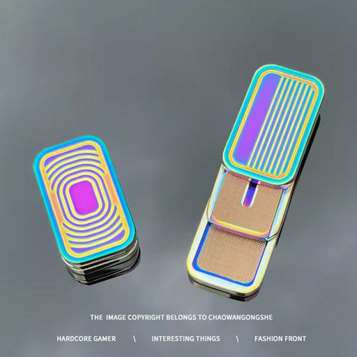 magnetic metal three-layer push cards trackless magnetic sliders stress relief toys for edc toy lovers