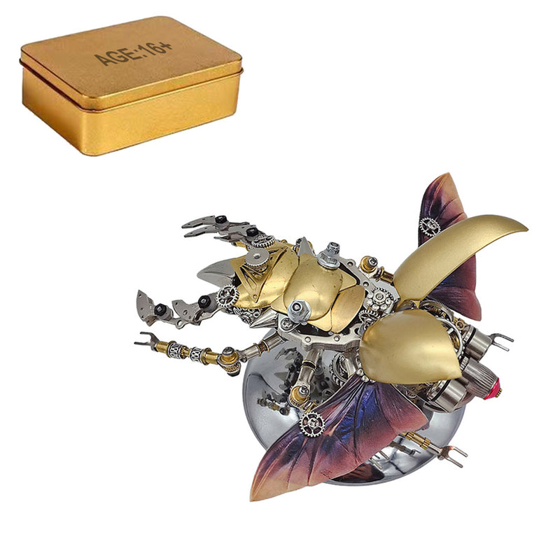 3D DIY Steampunk Giraffe Stag Beetle Insects Metal Assembly Model Kits Creative Ornament - EngineDIY