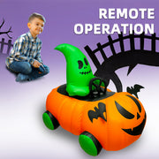2.4G inflatable pumpkin rc car with one-key inflation &amp; deflation, dual-speed modes halloween gift
