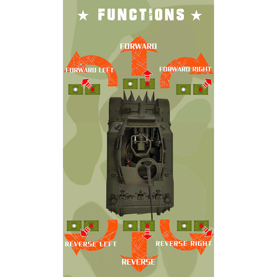 1/16 scale 2.4g u.s. m8 self-propelled howitzer rc tank model with sound and lights, telescoping smoke, dual-speed modes