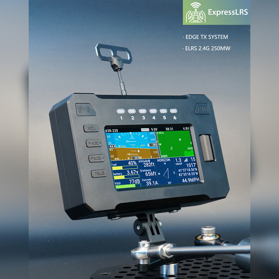 wolfbush ff10 2.4ghz 10-channel elrs flight simulator controller for fixed wing, helicopter & multirotor