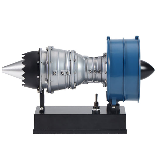 teching mini turbofan engine kit that works - diy metal electric jet engine with visible mechanics for stem education 