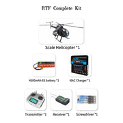 FLISHRC FL500 AH-6 Little Bird 500-Class 2.4G 6CH Scale RC Helicopter Model with L7 Flight Controller and 4-Mode Positioning GPS RTF - EngineDIY