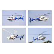 flywing bell-407 470 size 2.4g 6ch military rc helicopter model with ace flight controller, gps, quick release rotors and adjustable left/right-handed controls (rtf version)