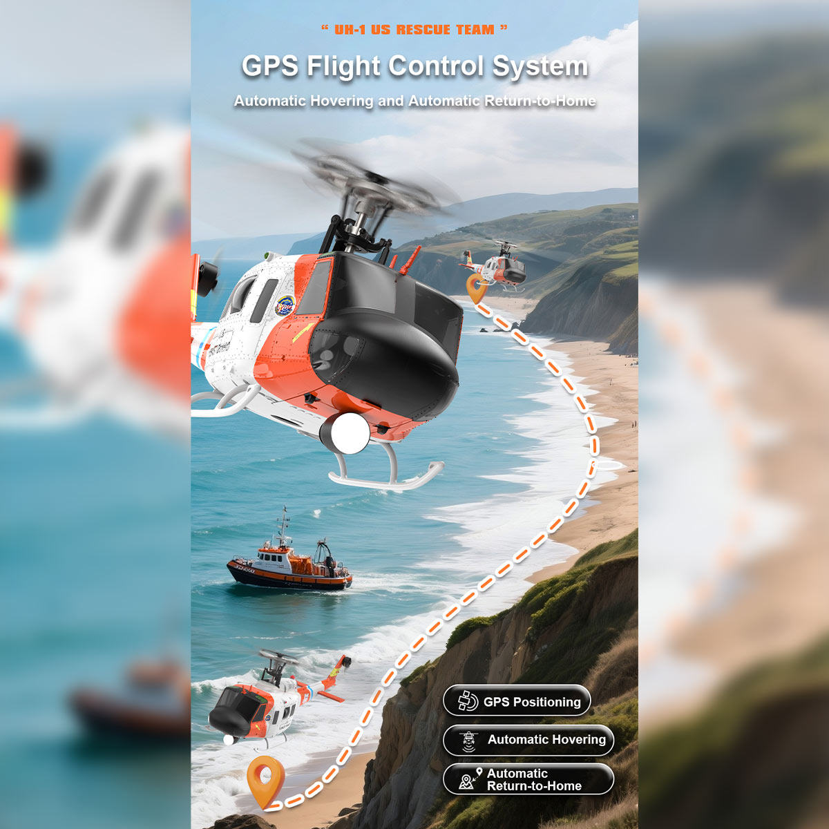 wolfbush f07s uh-1 huey – 6ch brushless gps rc helicopter