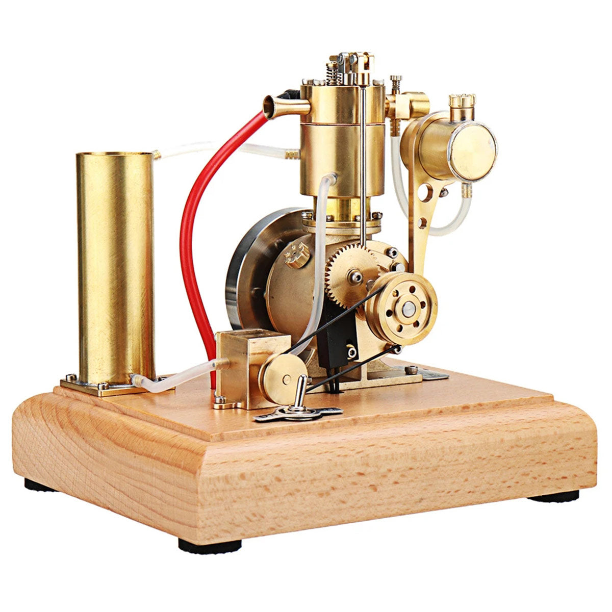 m18 premium stirling engine model – water-cooled miniature gasoline motor with gear pump & water tank