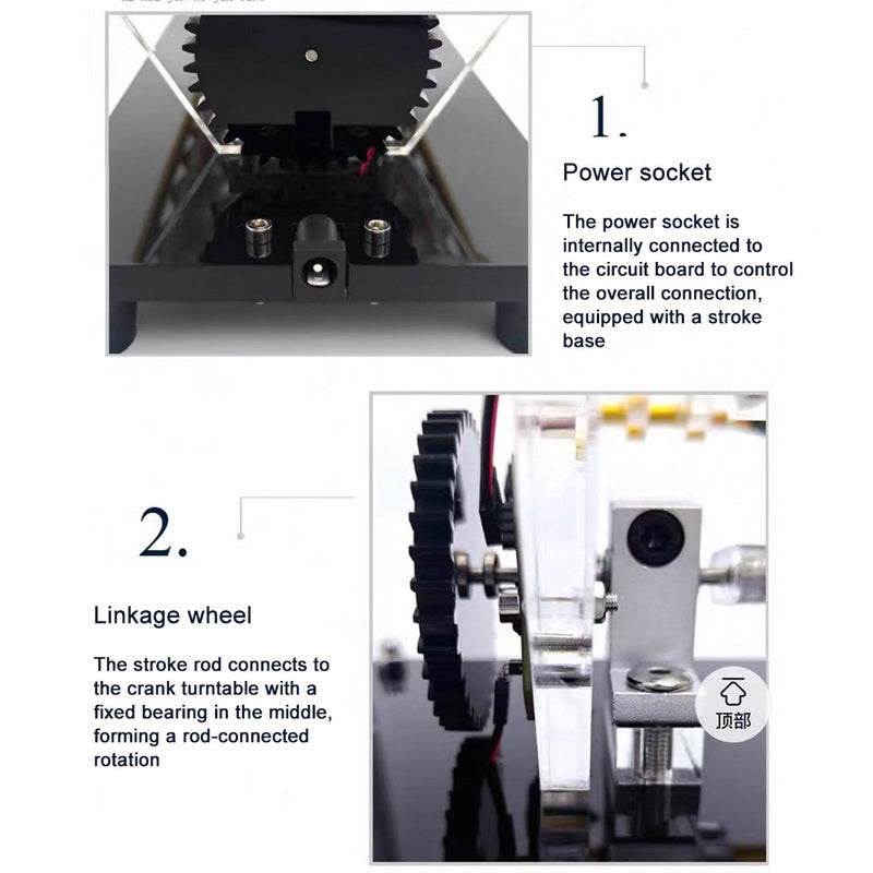 Electromagnetic Engine Model, V12 Multi Cylinder Electromagnet Motor for Physics Teaching-EngineDIY
