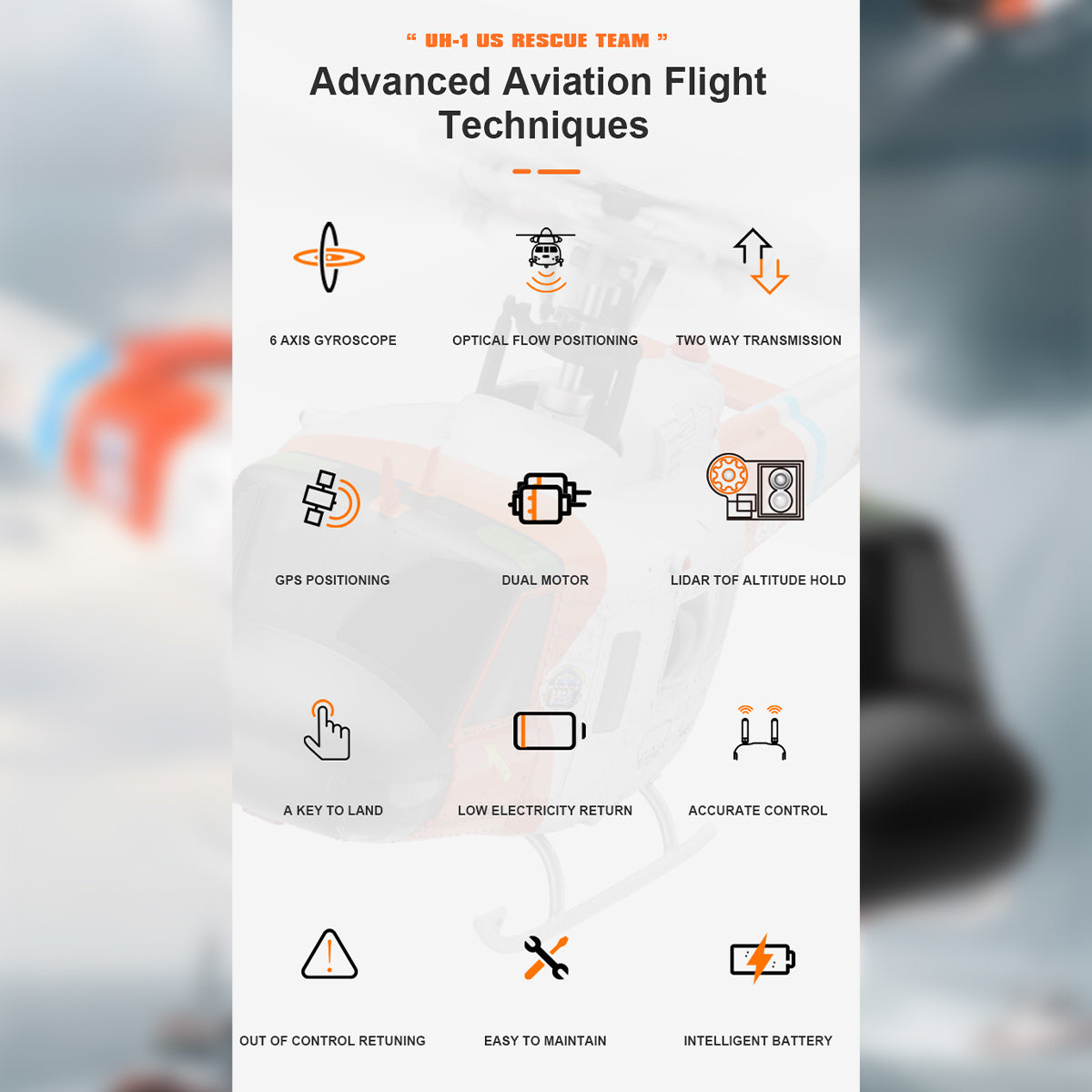 wolfbush f07s uh-1 huey – 6ch brushless gps rc helicopter