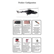 FLISHRC Airwolf Pro FL500 500-Class 6CH Scale RC Helicopter with L7 Flight Controller & 4-Mode GPS, 2.4GHz RTF - EngineDIY